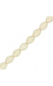 Czech Pinch beads 5x3mm Chalk white champagne luster 03000/14413